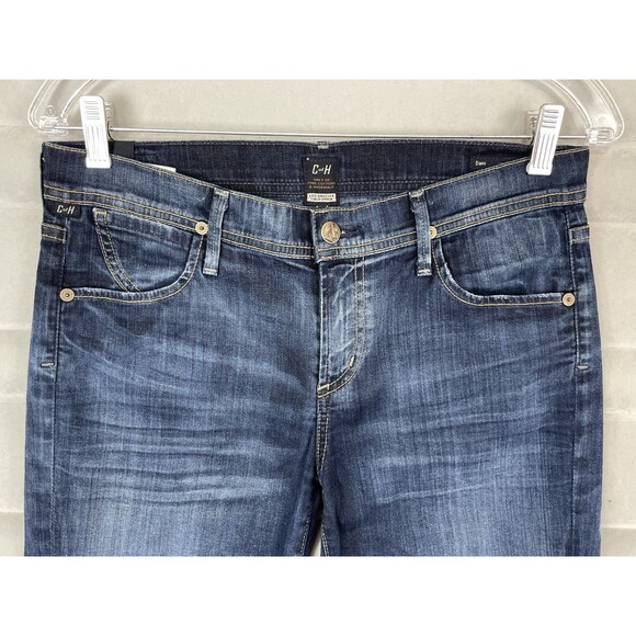Citizens of Humanity Jeans Womens 30 Blue Dani Cropped Straight Leg Cuffed COH - Picture 4 of 14